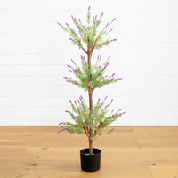 4' Lavender Artificial Topiary Silk Tree