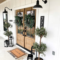 4.5' Artificial Olive Double Topiary Silk Tree