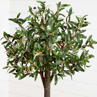 4.5' Artificial Olive Double Topiary Silk Tree