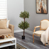 4.5' Artificial Olive Double Topiary Silk Tree