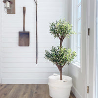 4.5' Artificial Olive Double Topiary Silk Tree