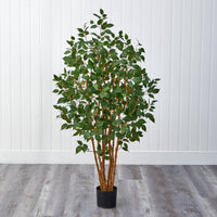 5' Ficus Bushy Silk Artificial Tree