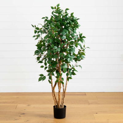 5' Ficus Bushy Silk Artificial Tree