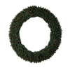 6’ Large Flocked Artificial Wreath w/ Pinecones, Berries, 600 Clear LED Lights & 1080 Bendable Branches