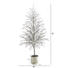 6’ Snowed Twig Artificial Christmas Tree in Decorative Planter
