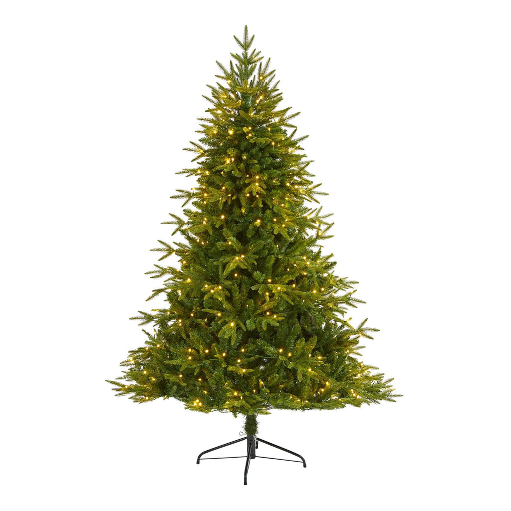 6.5’ Colorado Mountain Fir “Natural Look” Artificial Christmas Tree with 400 Clear LED Lights & 2056 Bendable Branches