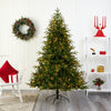 6.5’ Colorado Mountain Fir “Natural Look” Artificial Christmas Tree with 400 Clear LED Lights & 2056 Bendable Branches