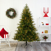 6.5’ Colorado Mountain Fir “Natural Look” Artificial Christmas Tree with 400 Clear LED Lights & 2056 Bendable Branches