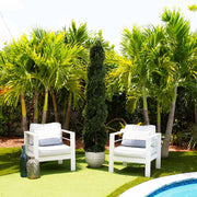 7' Double Pond Cypress Spiral Artificial Topiary UV Resistant (Indoor/Outdoor)