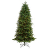 7’ South Carolina Fir Artificial Christmas Tree with 550 Clear LED Lights and 2078 Bendable Branches