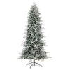 8.5’ Flocked Manchester Spruce Artificial Christmas Tree with 550 Lights and 1317 Bendable Branches