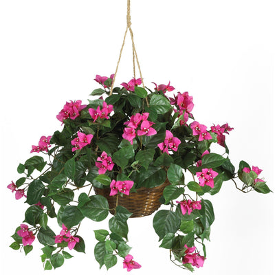 Artificial Bougainvillea Hanging Basket Silk Plant