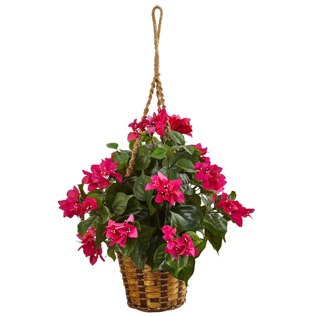 Artificial Bougainvillea in Hanging Basket