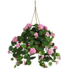 Artificial Geranium Hanging Basket Silk Plant