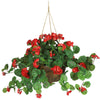 Artificial Geranium Hanging Basket Silk Plant
