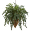 Giant River Artificial Fern with Cone Hanging Basket