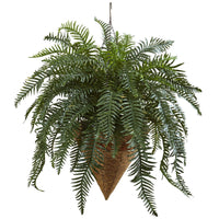 Giant River Artificial Fern with Cone Hanging Basket