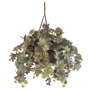 Artificial Grape Leaf Hanging Basket Silk Plant