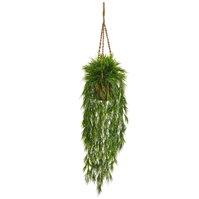 Mini Artificial Bamboo Hanging Basket