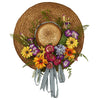 Mixed Flower Hat Artificial Wreath