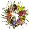 22" Mixed Flower Artificial Wreath