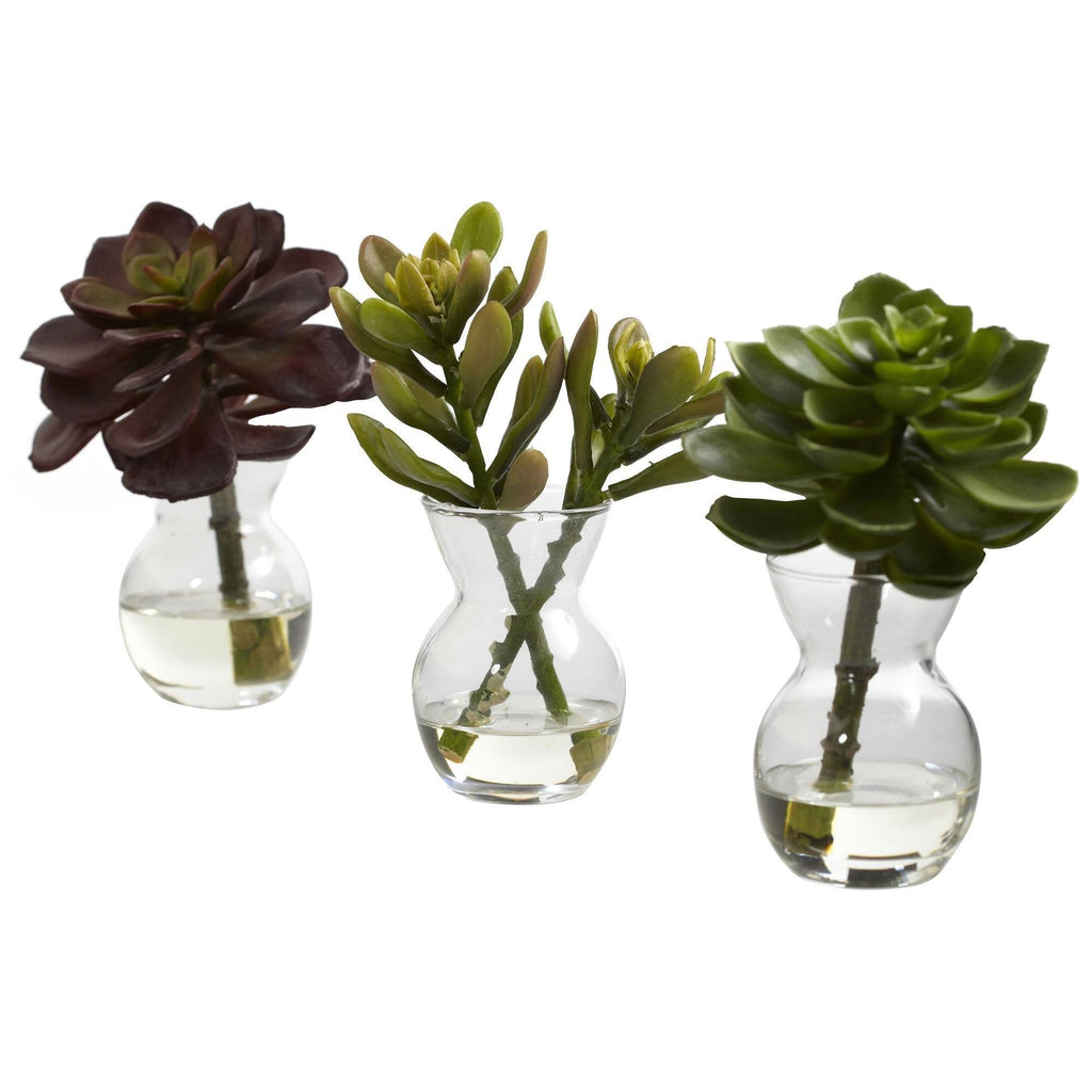 Artificial Succulent Arrangements (Set of 3)