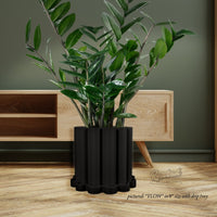 Funky Flow Planter with Drainage and Unique Tray, Pick & Choose Your Color