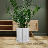 Funky Flow Planter with Drainage and Unique Tray, Pick & Choose Your Color