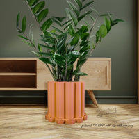 Funky Flow Planter with Drainage and Unique Tray, Pick & Choose Your Color