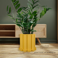 Funky Flow Planter with Drainage and Unique Tray, Pick & Choose Your Color
