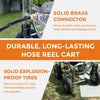 Heavy Duty Garden Hose Reel Cart - 4 Wheels - Made By Giraffe Tools