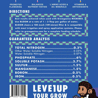 Growganica Bloom Organic Living Soil Plant Food | Bigger Flower 0.3-6-3.7 Fertilizer