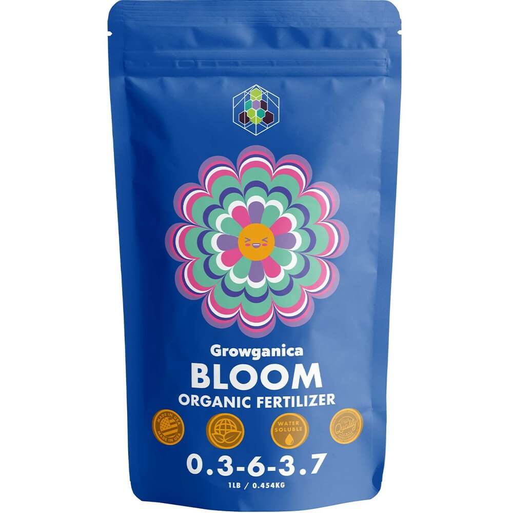 Growganica Bloom Organic Living Soil Plant Food | Bigger Flower 0.3-6-3.7 Fertilizer