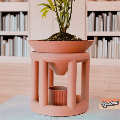 Conduit Plant Stand with Planter & Catch With Color Choices