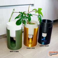 Modern Elevated Planter and Plant Stand Set - 2-Piece Plant Pot with Drainage in Multi Colors & Sizes
