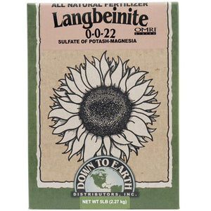 Langbeinite 0-0-22 Garden Fertilizer (5 lb box)