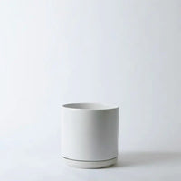Solid Goods - Ceramic Cylinder Planter Pot with Saucer