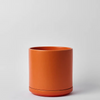 Solid Goods - Ceramic Cylinder Planter Pot with Saucer