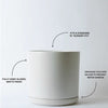 Solid Goods - Ceramic Cylinder Planter Pot with Saucer