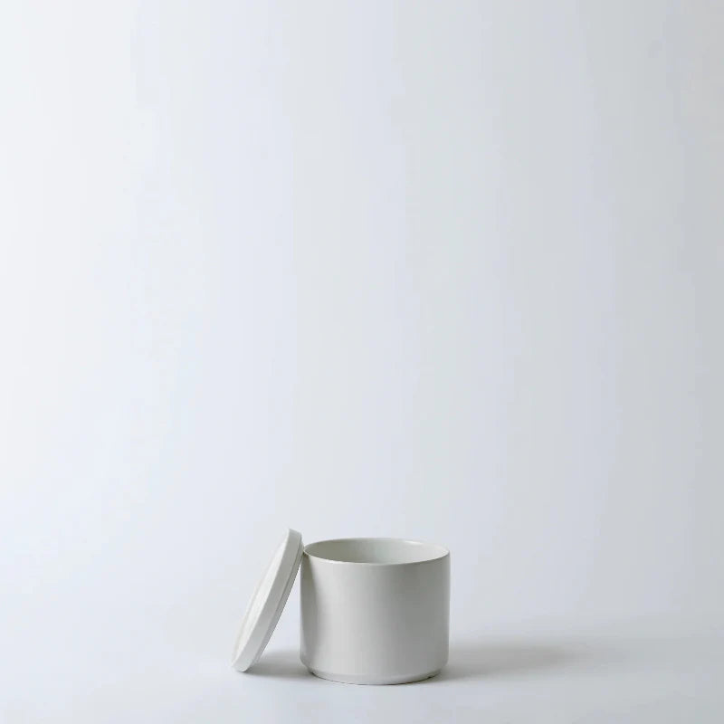 Solid Goods - Ceramic Cylinder Planter Pot with Saucer