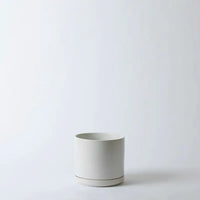 Solid Goods - Ceramic Cylinder Planter Pot with Saucer