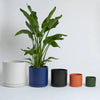 Solid Goods - Ceramic Cylinder Planter Pot with Saucer