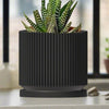 Mid-Century Ribbed Planter In Several Different Colors & Sizes