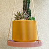 Mid-Century Ribbed Planter In Several Different Colors & Sizes
