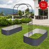 OLLE Garden Arch Garden Galvanized Steel Plant Trellis 95" High 59" Wide 