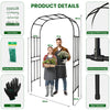 OLLE Garden Arch Garden Galvanized Steel Plant Trellis 95" High 59" Wide 
