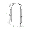 OLLE Garden Arch Garden Galvanized Steel Plant Trellis 95" High 59" Wide 