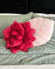 Philodendron Gloriosum Plant Leaf 27.5" Plush Pillow - Baby Pink
