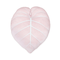 Philodendron Gloriosum Plant Leaf 27.5" Plush Pillow - Baby Pink