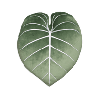 Philodendron Gloriosum 19.5" Tall Plant Leaf Pillow - Moody Green